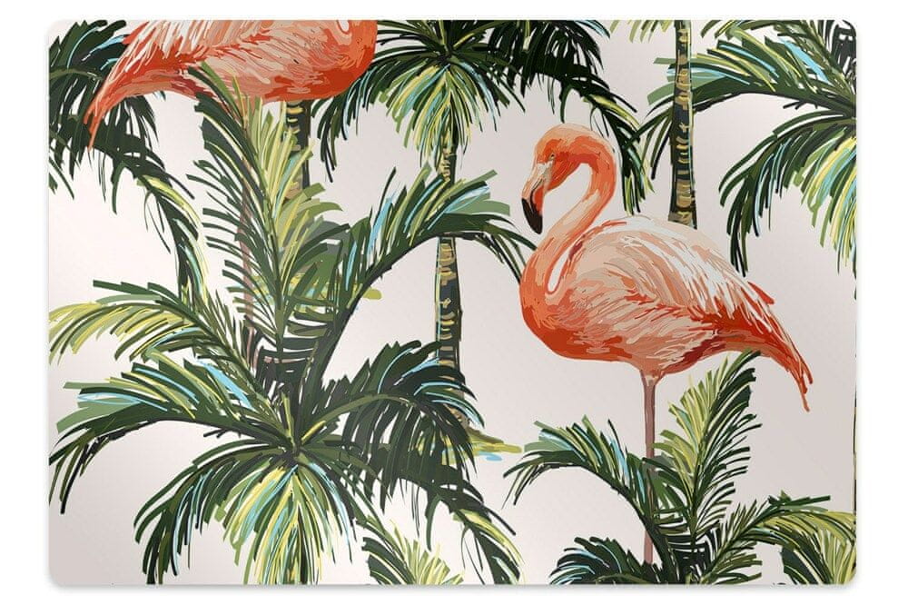kobercomat.sk Podložka pod kolieskovú stoličku Flamingos 100x70 cm 